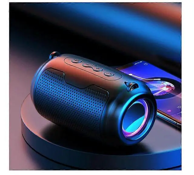Alt view image 3 of 5 - Ecocleanpath Super-Compact Metal Bluetooth Speaker, IPX7 Waterproof, 12H Playtime, Lanyard for Travel (Black)