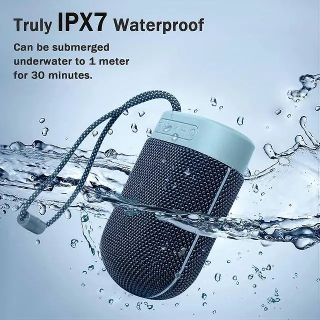 Alt view image 2 of 5 - Ecocleanpath C16 IPX7 Waterproof Floating Bluetooth Speaker, 20H Playtime, Rich Bass, Compact for Beach & Pool