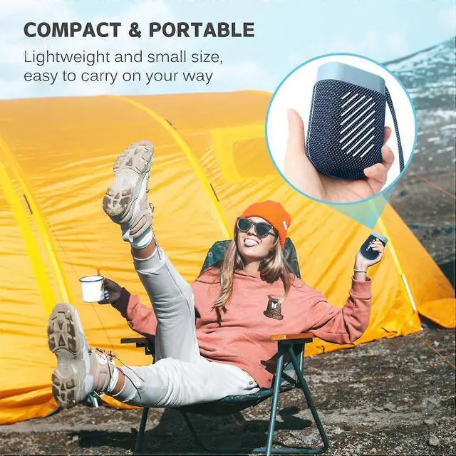 Alt view image 5 of 5 - Ecocleanpath C16 IPX7 Waterproof Floating Bluetooth Speaker, 20H Playtime, Rich Bass, Compact for Beach & Pool