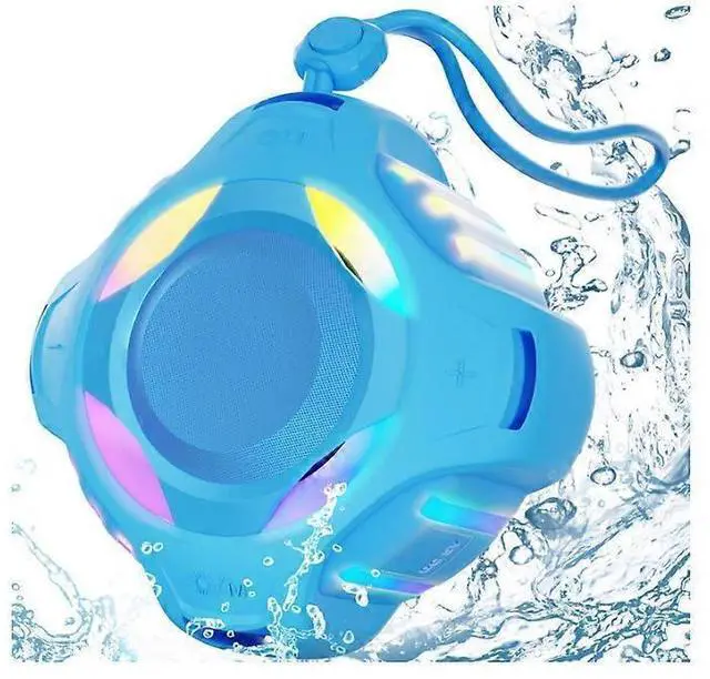 Main image of Ecocleanpath Waterproof Bluetooth Speaker IPX7 with Multi-Color Lights, Floating, 25H Playtime, Loud Stereo Sound (Blue)