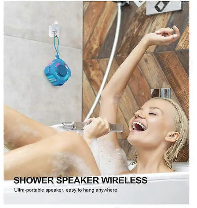 Alt view image 5 of 5 - Ecocleanpath Waterproof Bluetooth Speaker IPX7 with Multi-Color Lights, Floating, 25H Playtime, Loud Stereo Sound (Blue)