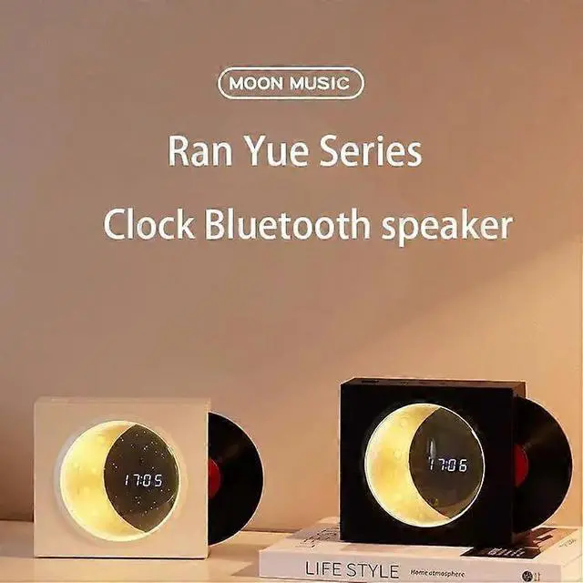 Alt view image 4 of 4 - Ecocleanpath Moon Style Bluetooth 5.3 Speaker with LED Clock Display - Wireless Audio for Home & Office