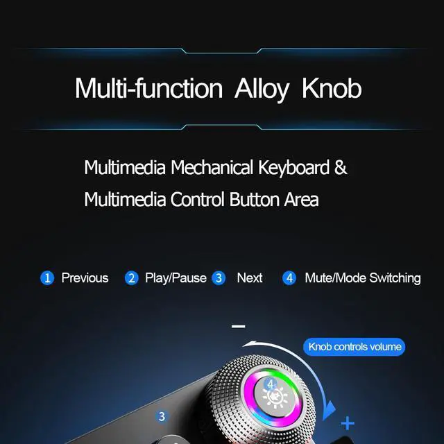 Alt view image 2 of 6 - AULA F2088 Mechanical Gaming Keyboard 104 Anti-ghosting with Switch Wired Keyboard for Gamer Laptop PC, Blue Shaft
