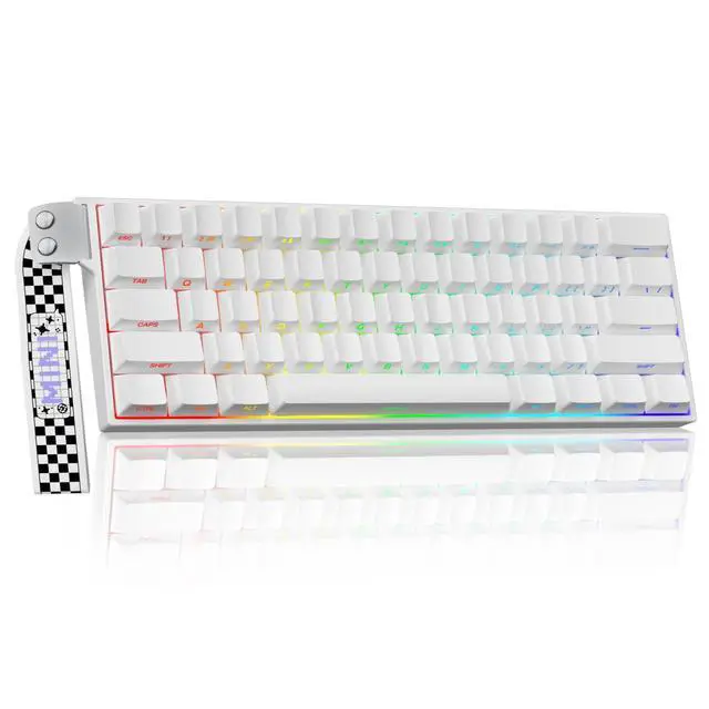 Main image of Aula MINI60 HE PRO - 60% Mechanical Gaming Keyboard Wireless, Hall Effect Magnetic Switch Hot Swappable, Rapid Trigger Mode, 8000 Hz Polling Rate, 60 Percent Compact Design (White)