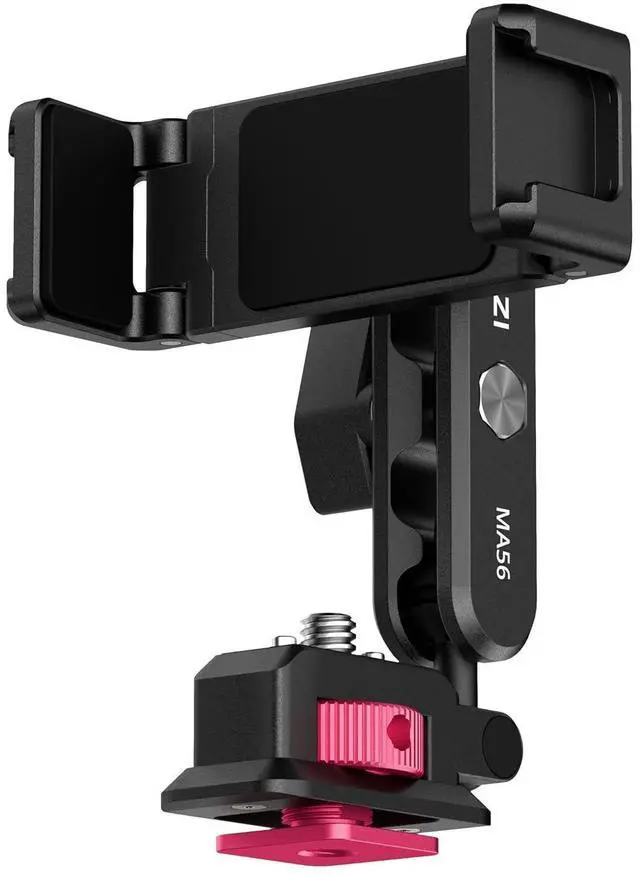 Main image of Deuninker MA56 4-in-1 Metal Phone Tripod Mount with Cold Shoe & Arca Swiss Plate, 360° Adjustable Hot Shoe Camera Phone Mount for iPhone, Compact All-in-One Adapter for Smartphone Photography & Video