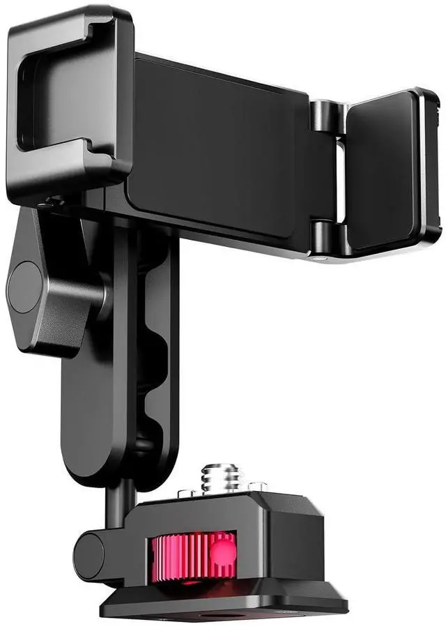 Alt view image 7 of 7 - Deuninker MA56 4-in-1 Metal Phone Tripod Mount with Cold Shoe & Arca Swiss Plate, 360° Adjustable Hot Shoe Camera Phone Mount for iPhone, Compact All-in-One Adapter for Smartphone Photography & Video