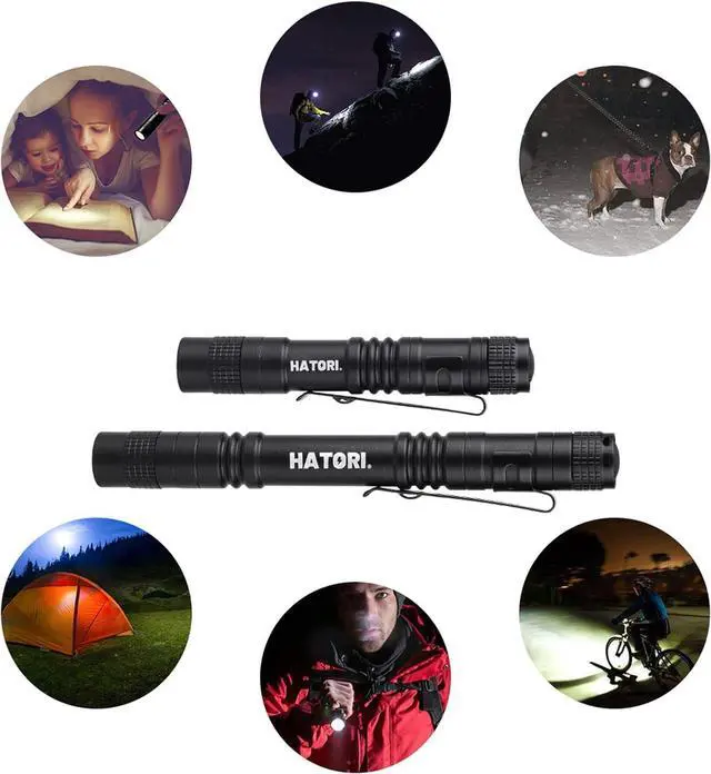 Alt view image 6 of 7 - LED Mini Flashlight Bright Small Handheld Pocket Flashlights Tactical High Lumens Pen Light for Camping Outdoor Emergency 4 Pack(3.55Inch)