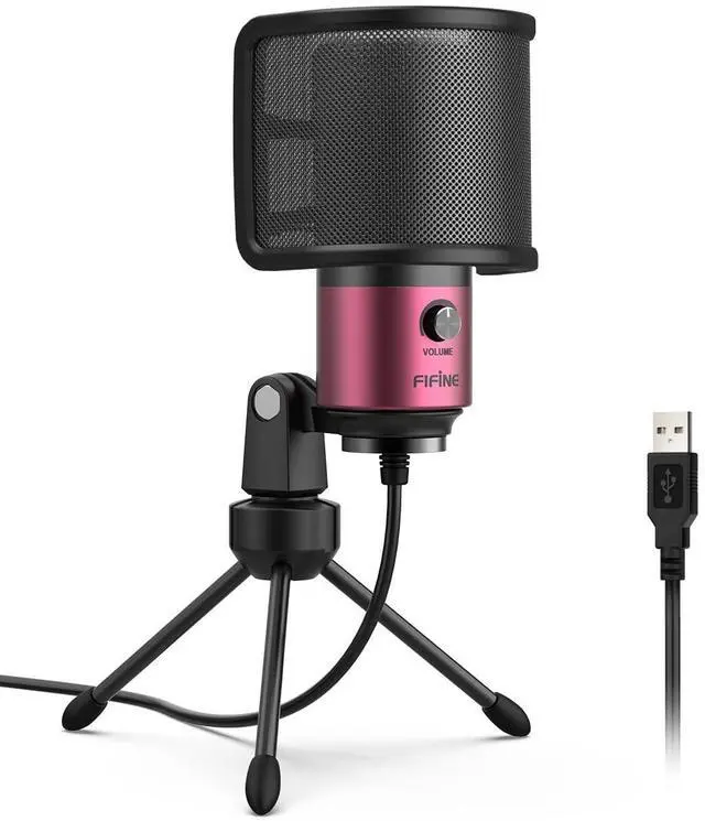 Main image of Deuninker USB Podcast Condenser Microphone Bundle with Pop Filter for Recording On Laptop PC Computer Set (K669+U1)