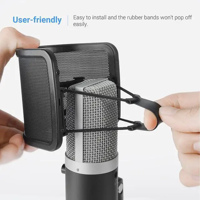 Alt view image 6 of 7 - Deuninker USB Podcast Condenser Microphone Bundle with Pop Filter for Recording On Laptop PC Computer Set (K669+U1)