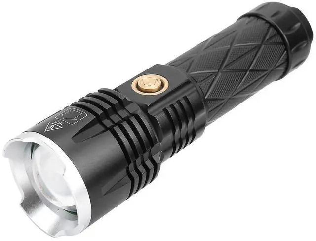 Main image of Deuninker XHP90 LED Flashlight - Type-C Rechargeable, Dimmable & Multifunctional (Black)
