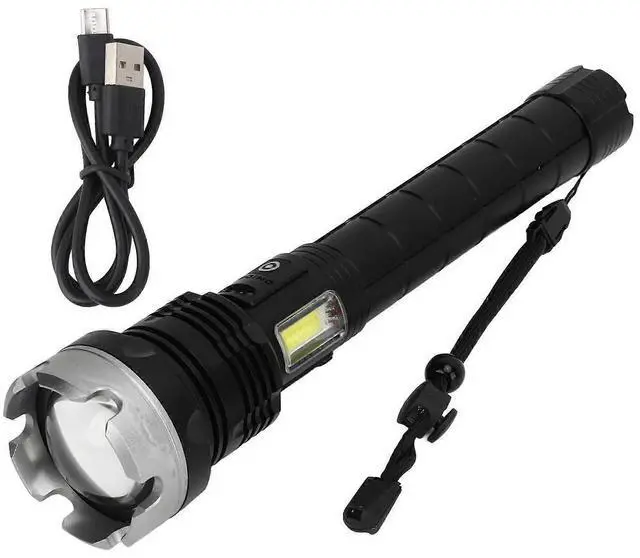 Main image of Deuninker USB Rechargeable Outdoor Flashlight, Super Bright Zoomable & Waterproof Aluminum Alloy Torch