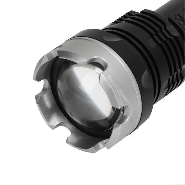 Alt view image 2 of 5 - Deuninker USB Rechargeable Outdoor Flashlight, Super Bright Zoomable & Waterproof Aluminum Alloy Torch
