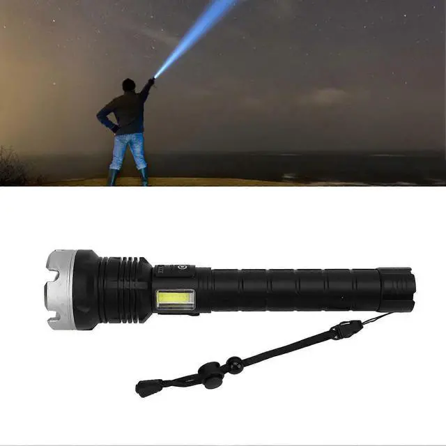 Alt view image 4 of 5 - Deuninker USB Rechargeable Outdoor Flashlight, Super Bright Zoomable & Waterproof Aluminum Alloy Torch