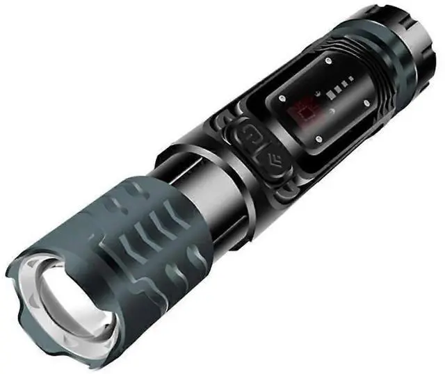 Main image of Deuninker Rechargeable LED Flashlight with Magnetic Base, Waterproof XHP99 Torch for Camping & Hiking (Black)