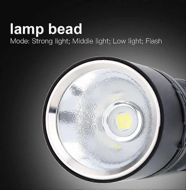 Alt view image 5 of 5 - Deuninker Ultra Light Waterproof LED Flashlight, 3 Modes & Lanyard, Rechargeable Mini Torch (Black)