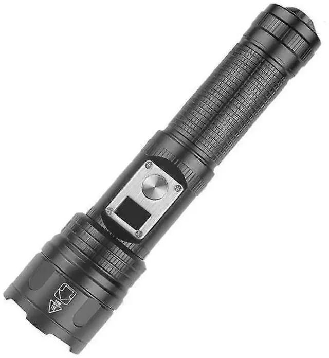Main image of Deuninker 6-Mode Tactical LED Flashlight with USB Charging & Zoom, Powerful Emergency Torch for Camping & Hiking (Black)