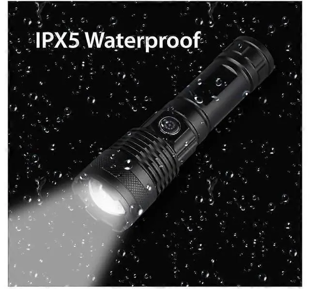 Alt view image 5 of 5 - Deuninker 250,000 Lumens Super Bright Tactical Flashlight, Rechargeable Zoomable LED Light for Camping & Emergencies