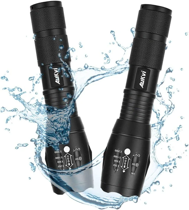 Alt view image 11 of 14 - 2 Pcs Powerful Red LED Flashlight - Long Range Red Hunting Light Torch, Zoombale, Waterproof, Best for Astronomy, Aviation, Night Observation
