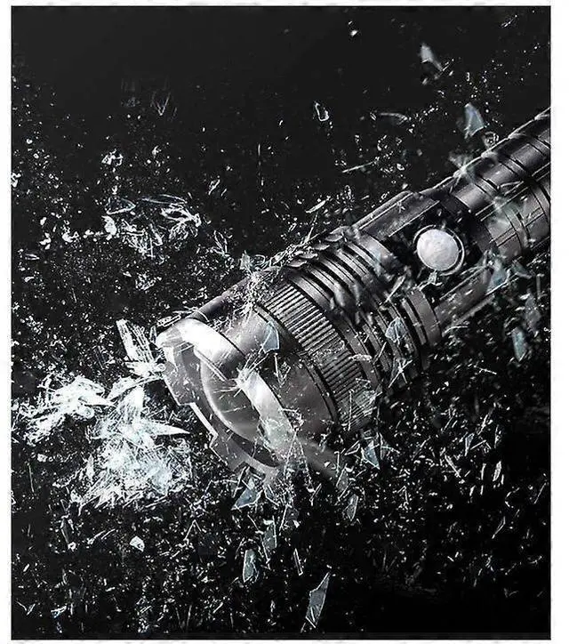 Alt view image 5 of 5 - Deuninker 30000 Lumens Rechargeable LED Flashlight, 5 Modes Zoomable Waterproof Tactical Torch for Camping & Emergency (Black)