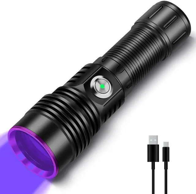 Alt view image 8 of 14 - WINDFIRE UV Flashlight Rechargeable, 365nm Blacklight Flashlights Powerful, Black Light for Pet Urine Detection, Scorpions, Resin Curing, Rocks, Blood Tracking, Uranium Glass