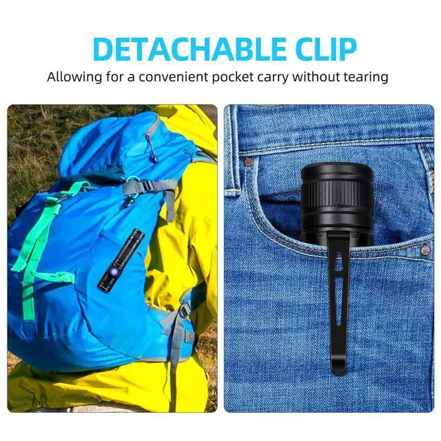 Alt view image 12 of 14 - DARKBEAM UV Flashlight 365nm & 395nm Blacklight Rechargeable USB, Woods Lamp Ultraviolet Black Light LED Portable - Detector for Pet Cat Urine, Stains, Resin Curing, Uranium Glass, 2 Pack