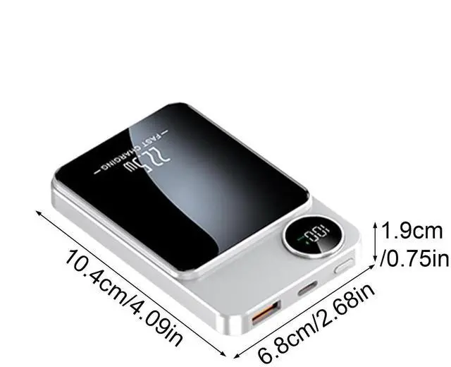 Alt view image 2 of 7 - Wireless Charger Pad 20000mAh, Magnetic Fast Charging Hub for Phone Earbuds Smart Watch, Portable Power Bank Charger for Desk Home Office Travel Device