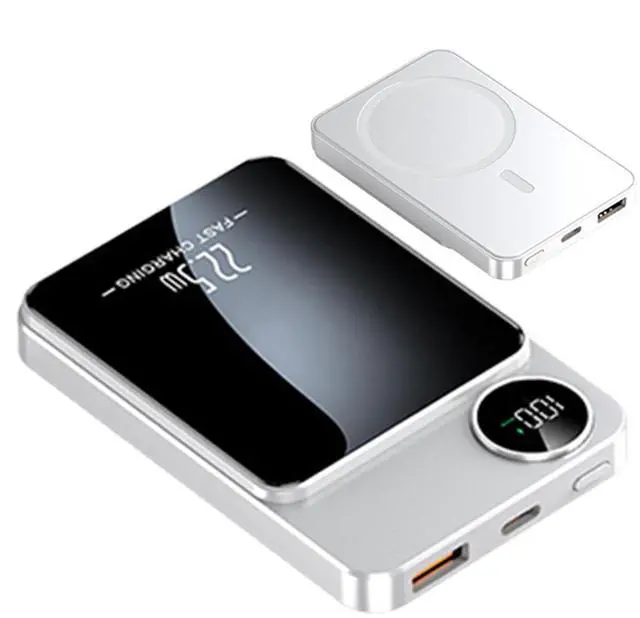 Alt view image 3 of 7 - Wireless Charger Pad 20000mAh, Magnetic Fast Charging Hub for Phone Earbuds Smart Watch, Portable Power Bank Charger for Desk Home Office Travel Device