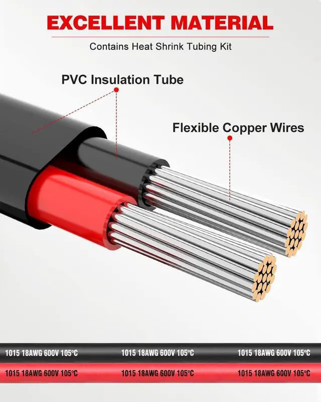 Alt view image 2 of 6 - DeuninkerNAOEVO 18 Gauge Wire 2 Conductor Tinned Copper Electrical Wire, 100FT