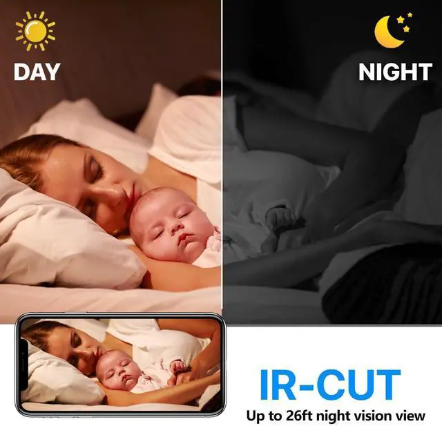 Alt view image 9 of 10 - Smallest Wireless WiFi Camera,Concealed Spy Cam with HD1080P Video Recording Live Feed,Baby Monitor with Night Vision,Motion Detection,Cloud Storage,Remote Viewing for Security with iOS Android APP