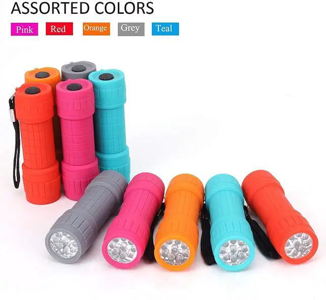 Alt view image 3 of 7 - FASTPRO 10-Pack 9-LED Mini Flashlight Set 30-Pieces AAA Batteries are Included and Pre-Installed Perfect For Class Teaching Camping Wedding Favor