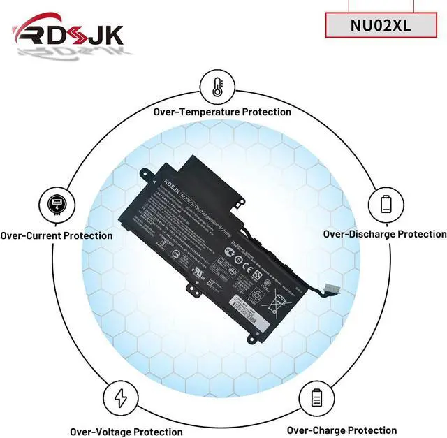 Alt view image 13 of 14 - NU02XL Laptop Battery for HP Pavillion X360 M1 M1-U M1-U001DX 11-U007TU 11-U012TU 11-U018CA 11-U020CA 11-U037TU 11-U067TU U0000 NU02035XL HSTNN-UB6U HSTNN-UB6V 843535-541 844200-850 TPN-W117 7.7V 35Wh