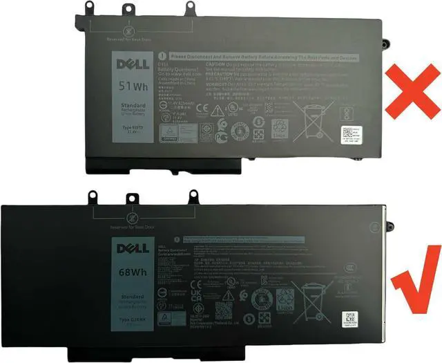 Alt view image 12 of 14 - DELL GJKNX 7.6V 68Wh 4-Cell Notebook Battery For DELL Latitude 5280 5290 5480 5490 5491 5495 5580 5590 5591, Precision 3520 Precision 3530 Laptop , Alternant Part Number: 5YHR4 451-BBZG 93FTF 3DDDG