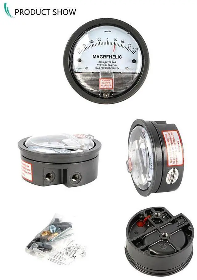 Alt view image 14 of 14 - ELECALL New -100~100PA TE2000 Micro Differential Pressure Gauge High Precision 1/8 "NPT Air Pressure Meter Barometer