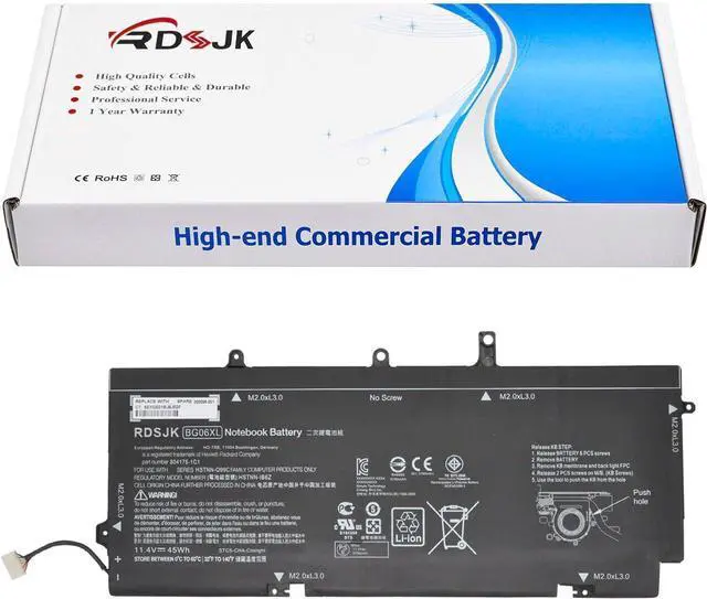 Alt view image 8 of 14 - BG06XL Laptop Battery for HP EliteBook 1040 G3 G3-DS64EP G3-EN16EA G3-EN21EA G3-FB15UP V1P90UT Series BG06045XL 804175-181 804175-1B1 804175-1C1 805096-001 805096-005 HSTNN-IB6Z HSTNN-Q99C 11.4V 45Wh
