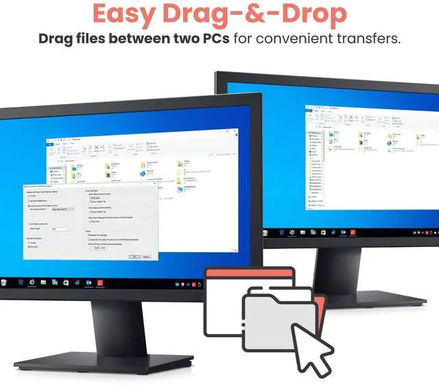Alt view image 11 of 14 - GearMo Windows 7 Driverless USB 2.0 Data Transfer Cable - Easy File Transfer with Drag and Drop