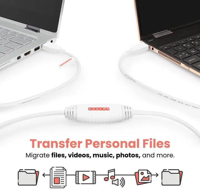 Alt view image 9 of 14 - GearMo Windows 7 Driverless USB 2.0 Data Transfer Cable - Easy File Transfer with Drag and Drop