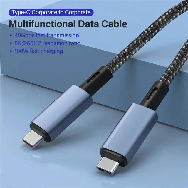 Alt view image 11 of 12 - USB4 Cable 40Gbps 240W 8K For Thunderbolt 4 Type CFast Charging USB 4.0 USB C to USB C Data Transfer Cable For laptop
