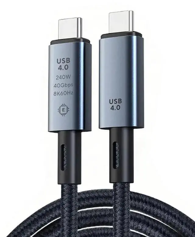 Alt view image 12 of 12 - USB4 Cable 40Gbps 240W 8K For Thunderbolt 4 Type CFast Charging USB 4.0 USB C to USB C Data Transfer Cable For laptop