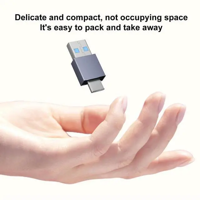 Alt view image 5 of 6 - 10Gbps OTG Charging Convertor Aluminum Alloy USB3.1 To Type-C Data Transfer Converter High Speed for Laptop/Tablet/Mobile Phone