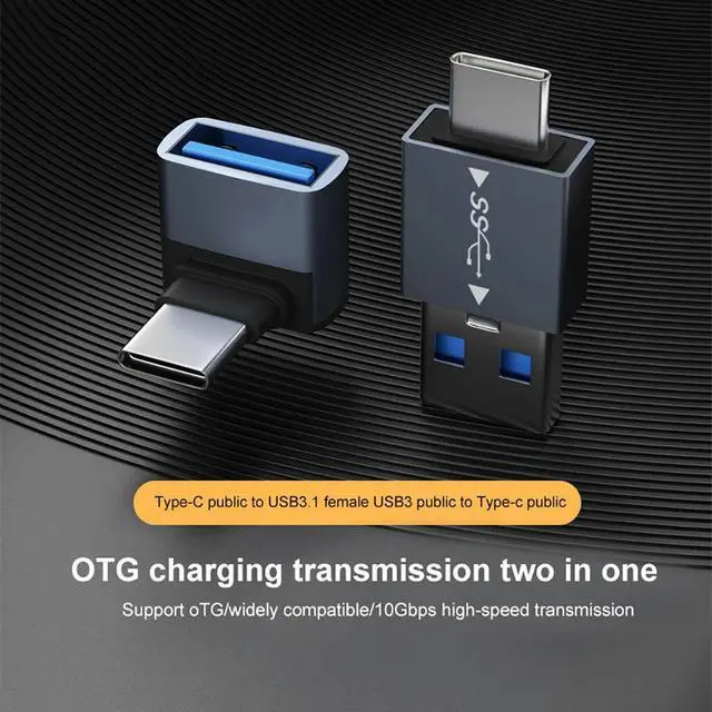 Alt view image 6 of 6 - 10Gbps OTG Charging Convertor Aluminum Alloy USB3.1 To Type-C Data Transfer Converter High Speed for Laptop/Tablet/Mobile Phone