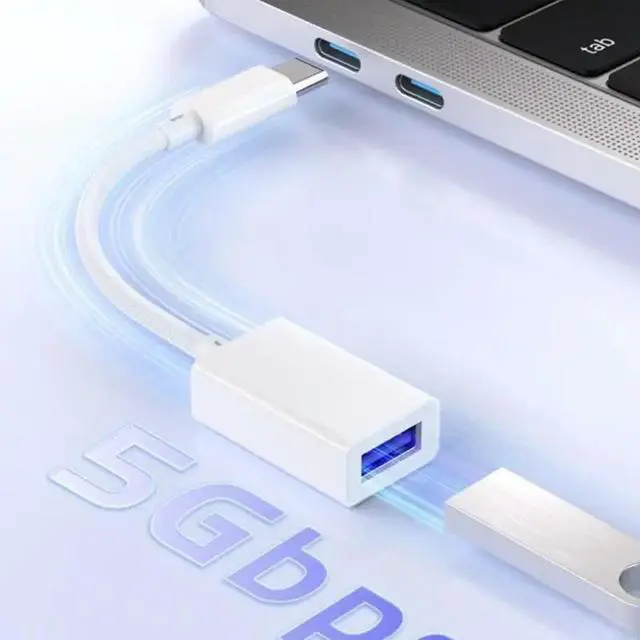 Alt view image 6 of 6 - Reversible Type C to USB3.0 OTG Adapter Cable for Efficient Data Transfer with Wide Compatibility for Multiple Devices