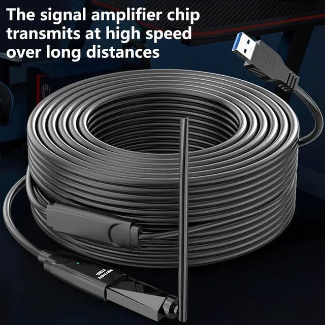 Alt view image 12 of 14 - Highly Speed USB3.0 Extension Cable USB Male to Female Data Transfer Cord with DC5V Power Port 5Gbps Data Transfer Cord
