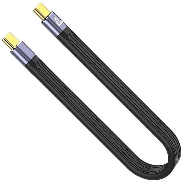 Alt view image 8 of 14 - USB 3.1 10Gbps t2y>pe-c Data Transfer 4 Cable USB3.2 20G 4K(20G M-C to M-C 0.22m)