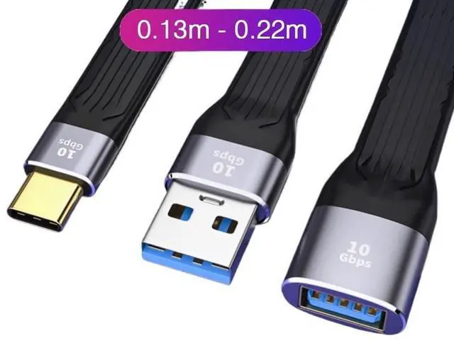 Alt view image 10 of 14 - USB 3.1 10Gbps t2y>pe-c Data Transfer 4 Cable USB3.2 20G 4K(20G M-C to M-C 0.22m)