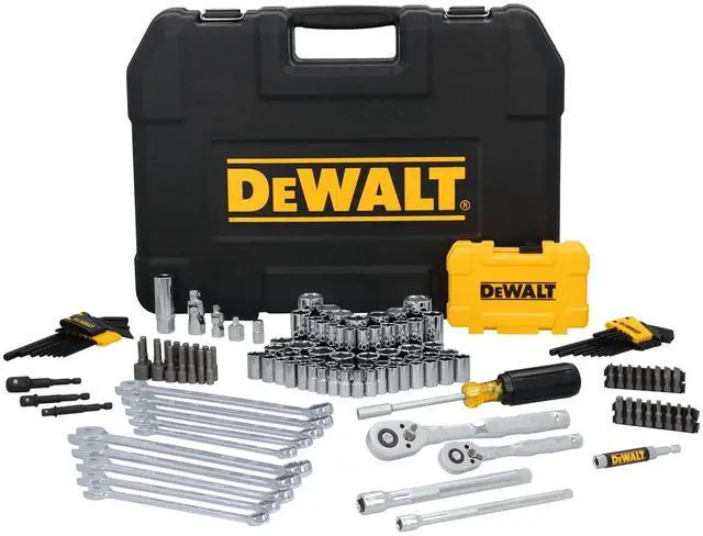 Main image of DEWALT 142 Piece Mechanics Tool Set, 1/4 Inch and 3/8 Inch Drive, SAE and Metric (DWMT45425)