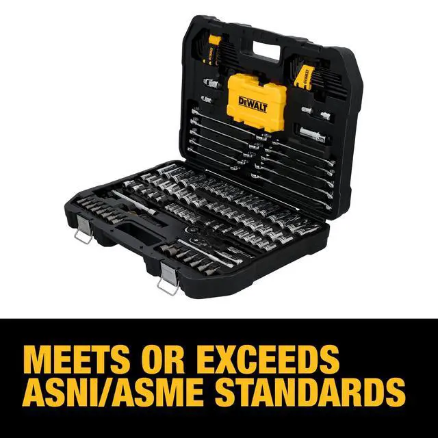 Alt view image 5 of 7 - DEWALT 142 Piece Mechanics Tool Set, 1/4 Inch and 3/8 Inch Drive, SAE and Metric (DWMT45425)