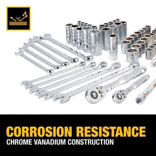 Alt view image 4 of 7 - DEWALT 142 Piece Mechanics Tool Set, 1/4 Inch and 3/8 Inch Drive, SAE and Metric (DWMT45425)