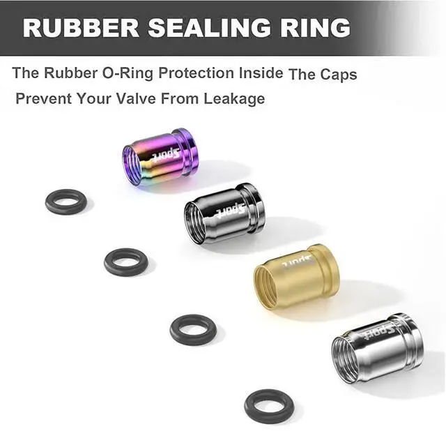 Alt view image 12 of 14 - Dsycar Locking Tire Valve Stem Caps(8 Pack), Anti Theft Design, Anodized Aluminum Tire Valve Caps Sets, Corrosion Resistant, Universal Tire Caps for Cars Trucks Motorcycles SUVs and Bikes (Silver)