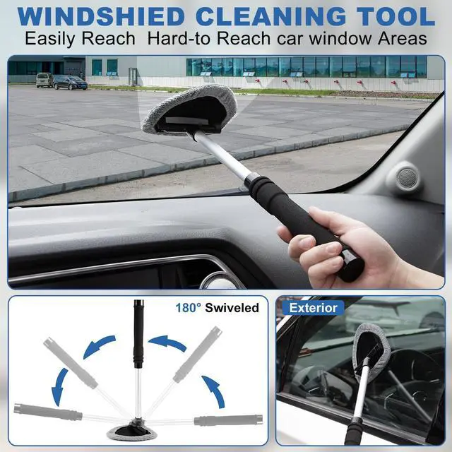 Alt view image 9 of 14 - Windshield Cleaner Tool, 13Pcs Car Interior Cleaning Kit, Car Detailing Kit Interior Cleaner, Car Detailing Brushes, Car Cleaning Gel, Inside Cleaning Supplies Accessories for Women Men