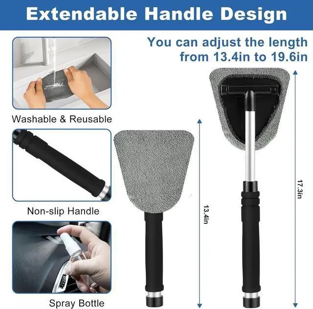 Alt view image 10 of 14 - Windshield Cleaner Tool, 13Pcs Car Interior Cleaning Kit, Car Detailing Kit Interior Cleaner, Car Detailing Brushes, Car Cleaning Gel, Inside Cleaning Supplies Accessories for Women Men